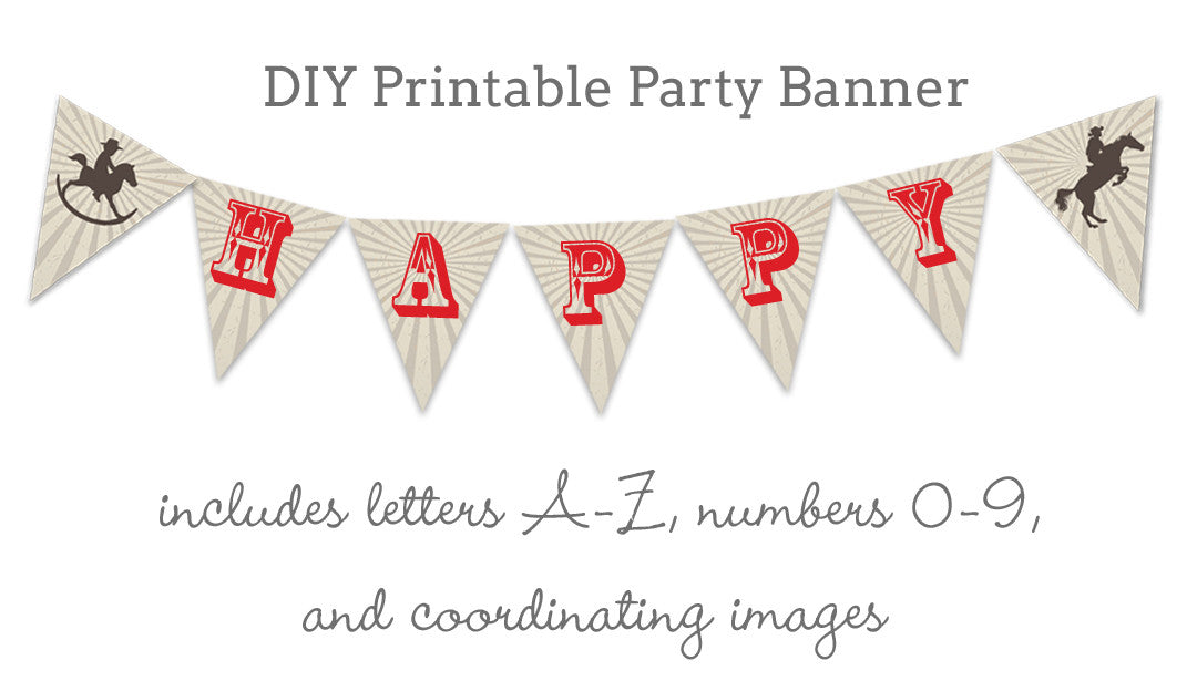 1pc, Western Cowboy Theme Party Set Pull Flag, Happy Birthday Banner Pull  Flag