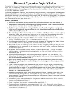 Westward Expansion 1780 1860 Lesson Plans &  Worksheets | Lesson Planet