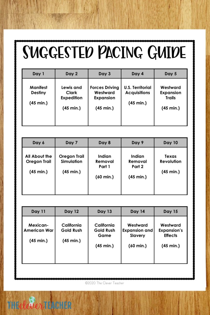 westward expansion worksheet middle school