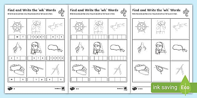 Phonics wh Worksheet - Differentiated Worksheets