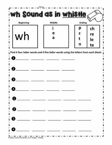 English Safari - Digraph ch sh th wh ph words worksheets for ...