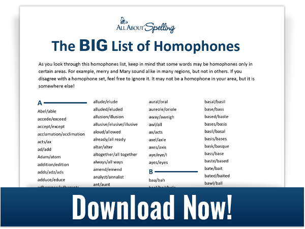 what are some homophones