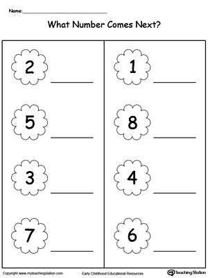 FREE* What Number Comes Next | MyTeachingStation.com