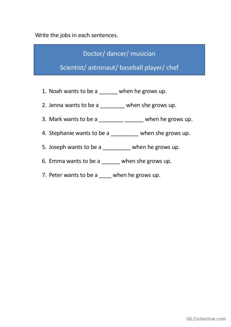 When I Grow Up... | Teach Starter