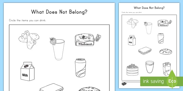 what does not belong worksheet