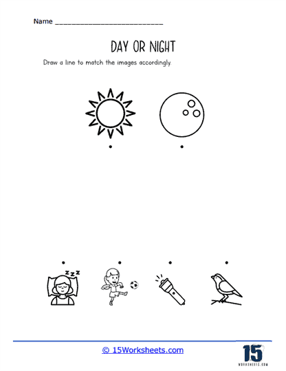 what does the sun do at night math worksheet answers