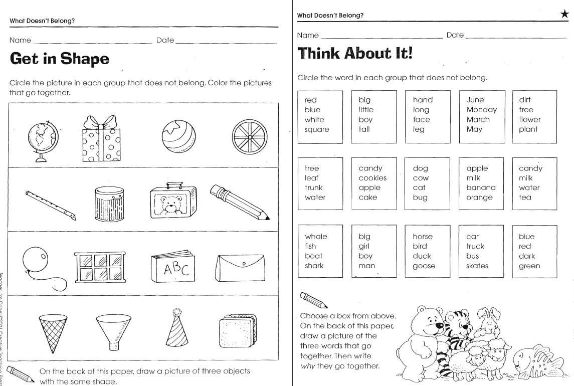 what doesn t belong worksheet