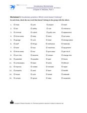 what doesn t belong worksheet