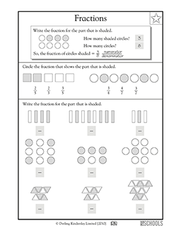 what fraction is shaded worksheet
