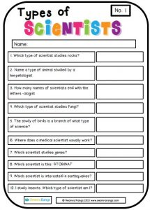 what is a scientist worksheet
