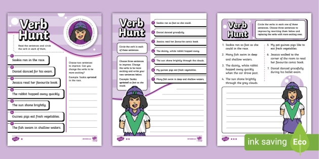 what is a verb worksheet