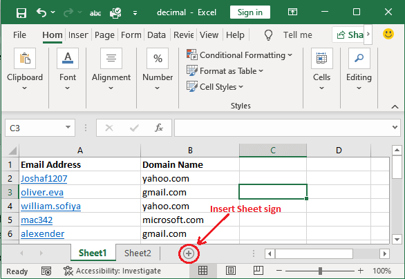 How many sheets are there in excel workbook by default - javatpoint