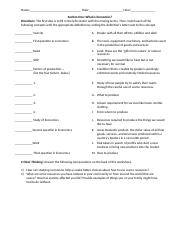 What is Economics Worksheet...... - Name: Date: Hour: Section One ...