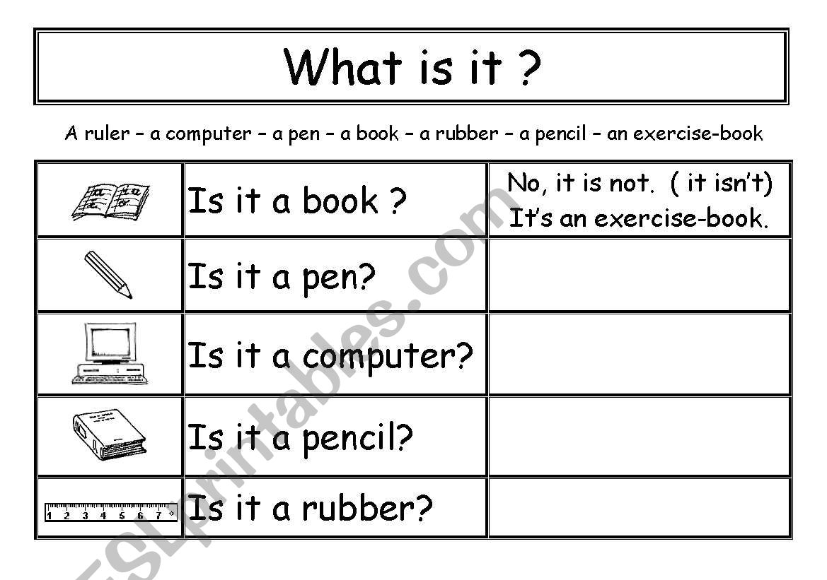 What is it? - ESL worksheet by soasiglem
