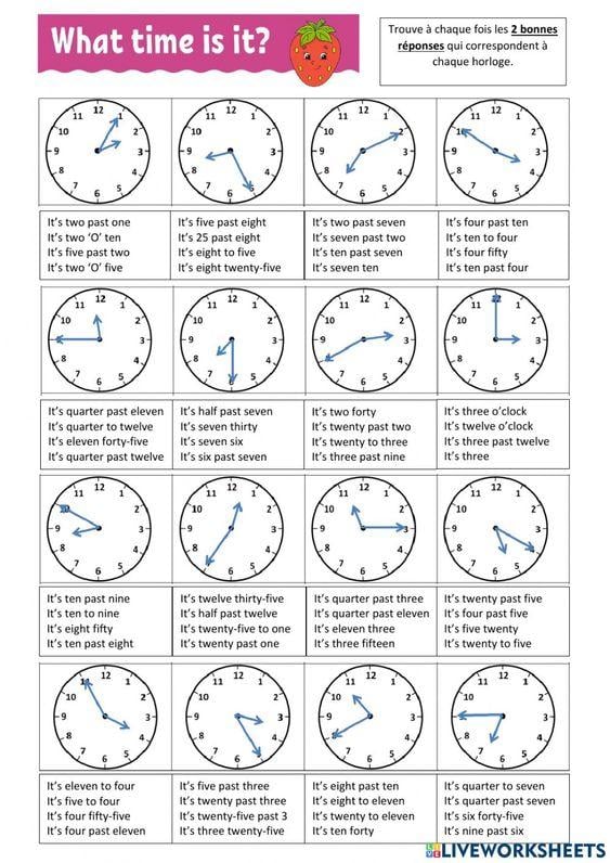 What time is it? Worksheet | ✔️ ✔️ ✔️ ITTT