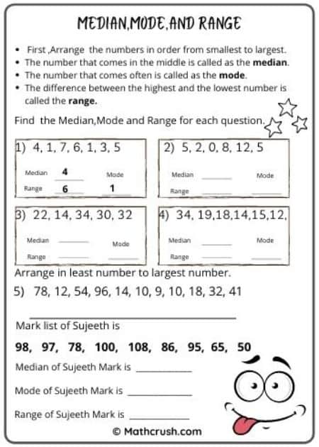 15 Worksheets to Help Your Kids Learn Mean Median and Mode