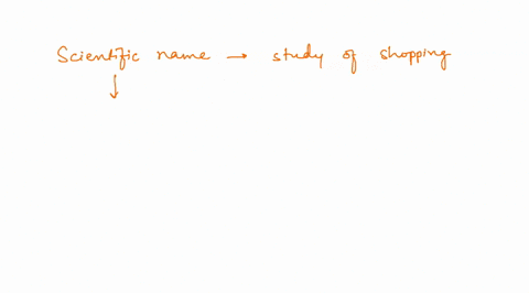 what is the scientific name for the study of shopping worksheet answers