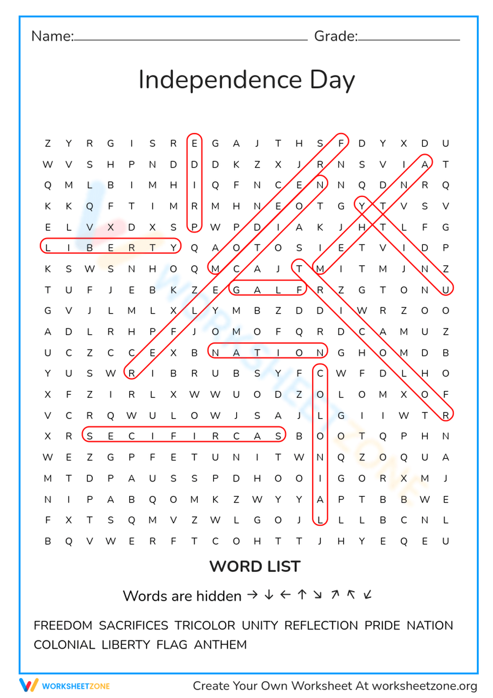 what is the title of this picture worksheet answer key