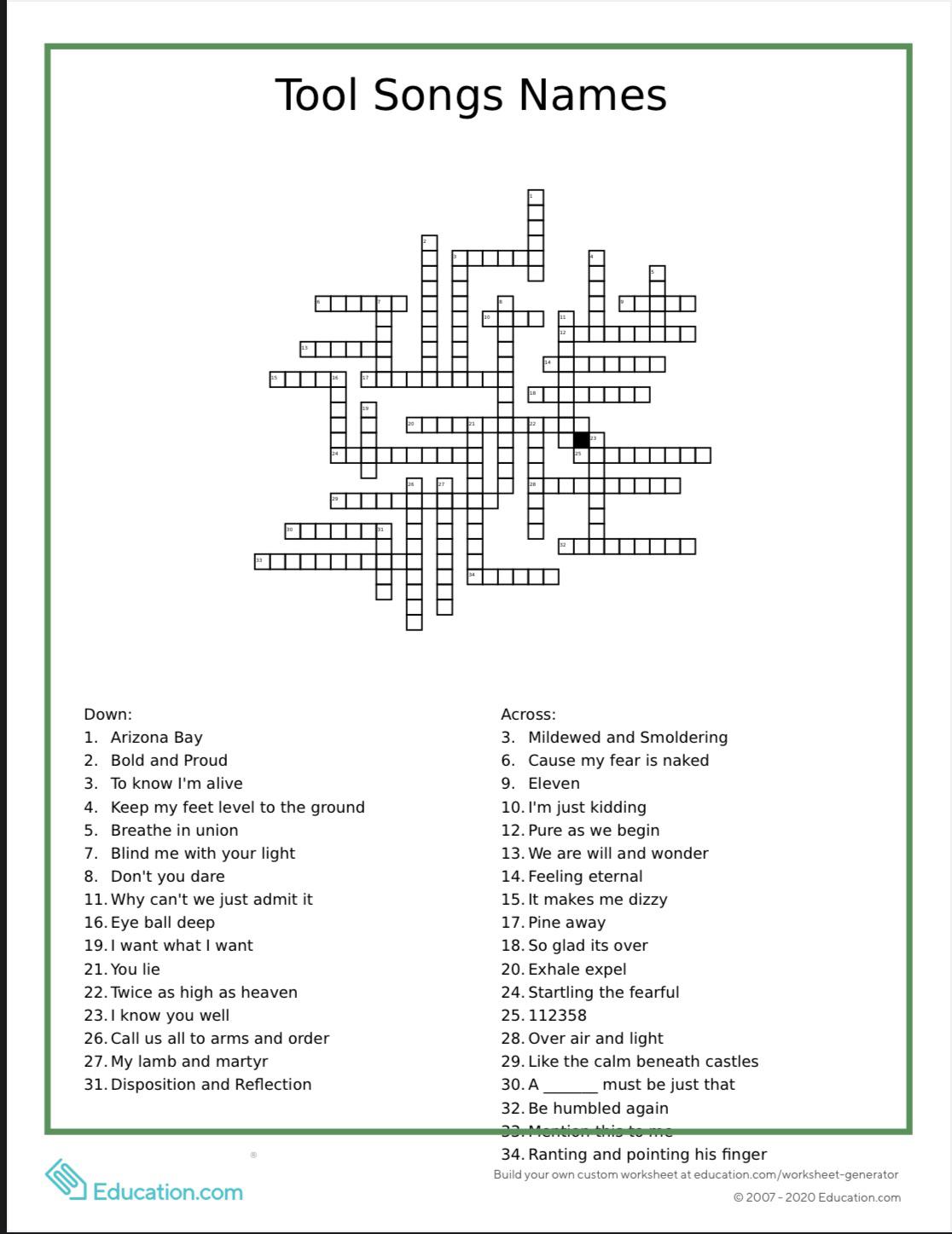 what is the title of this picture worksheet answers