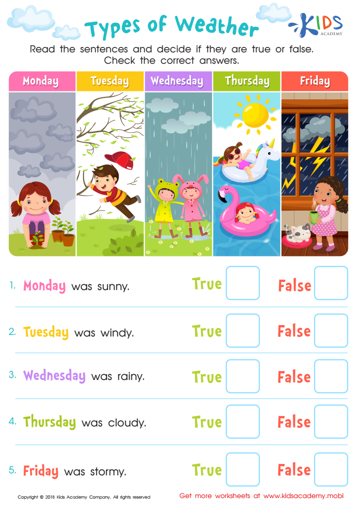 what is weather worksheet