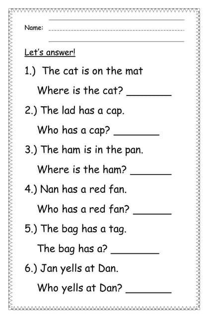 what lives in the sea and yells worksheet answers