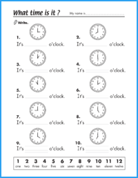 What Time Is It? Worksheet | Maple Leaf Learning Library