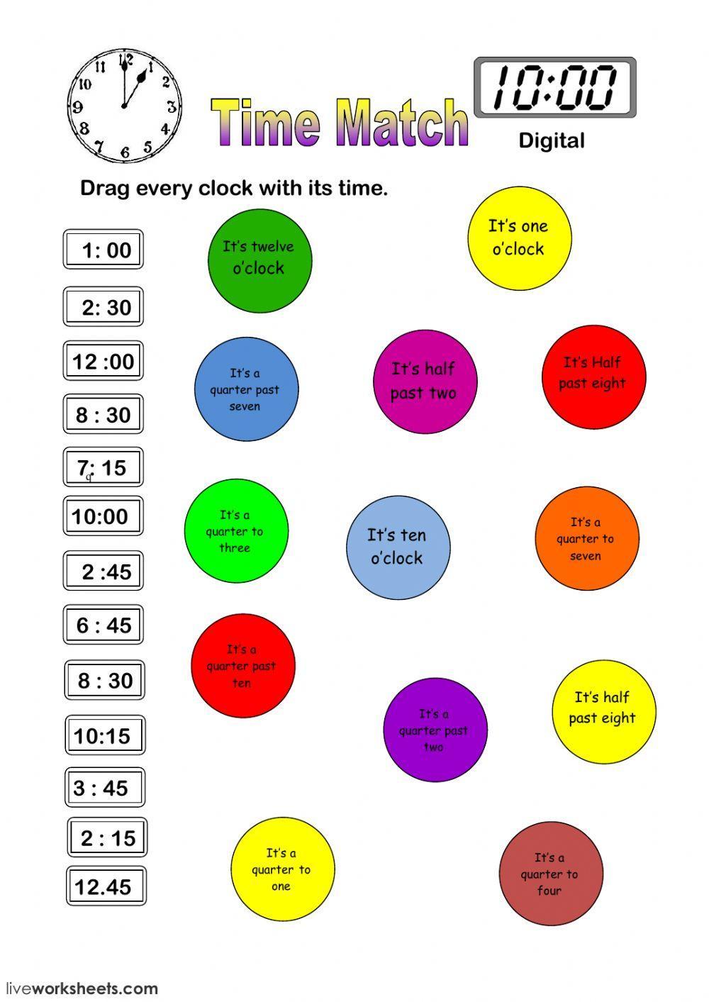 What Time Is It? (4 Worksheets) Worksheets Library
