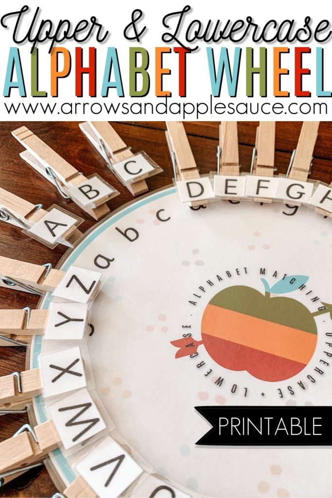 Printable Alphabet Matching Wheel - Arrows &  Applesauce