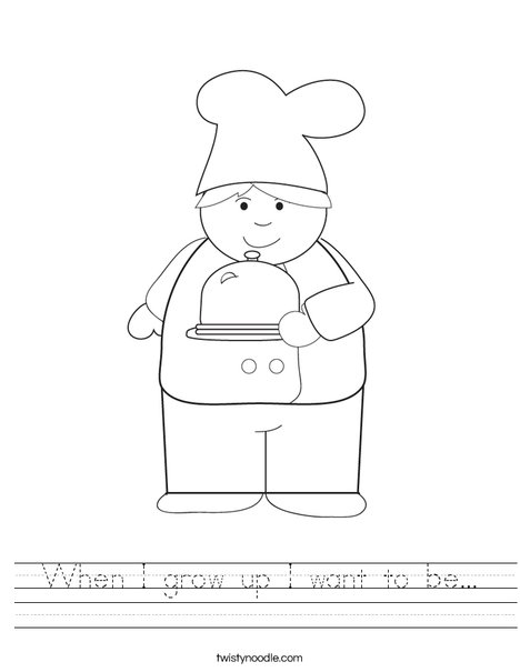 when i grow up i want to be worksheet