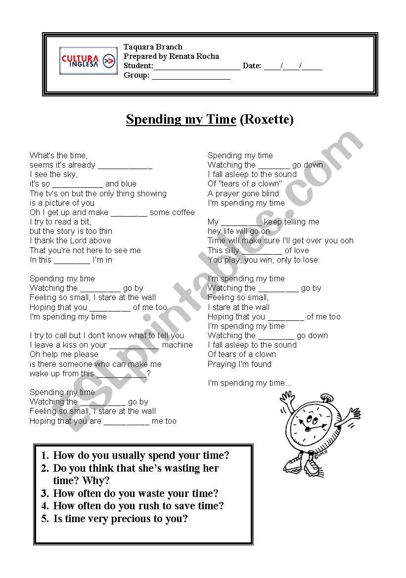 Practicing the time English ESL worksheets pdf & doc Worksheets Library