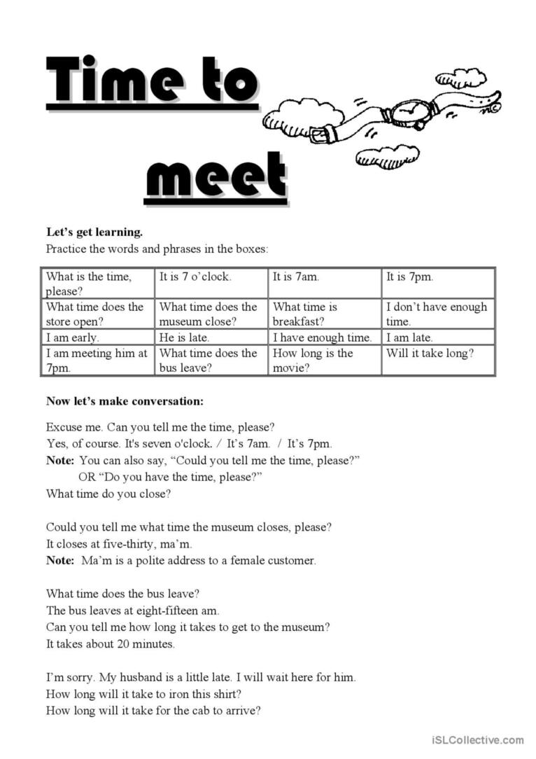 Prepositions of Time Worksheets 15 Worksheets Library