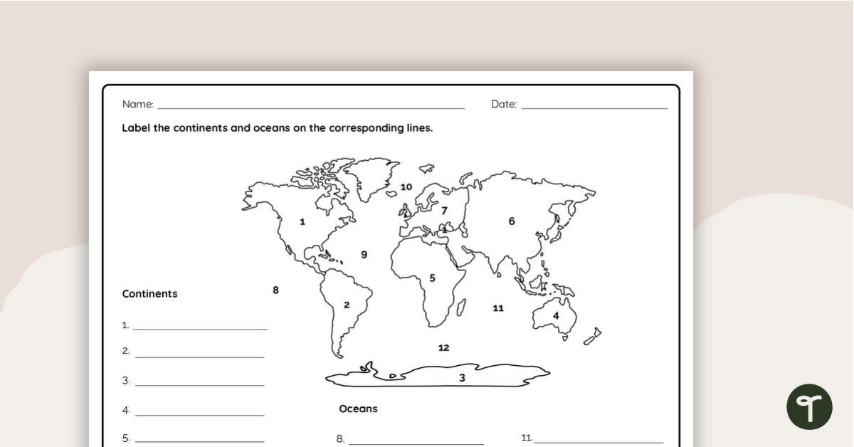 where in the world worksheet