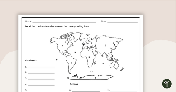 Where in the World? - Worksheet | Teach Starter