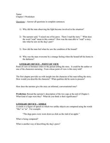 where the red fern grows worksheet