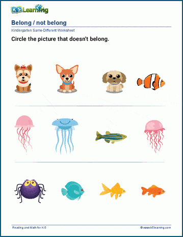 Which one doesnt belong? Worksheets | Worsheets library