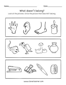 which one doesn t belong worksheet