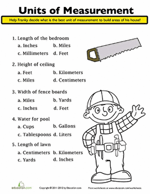 which unit of measurement worksheet