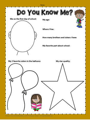 Who Am I Worksheets