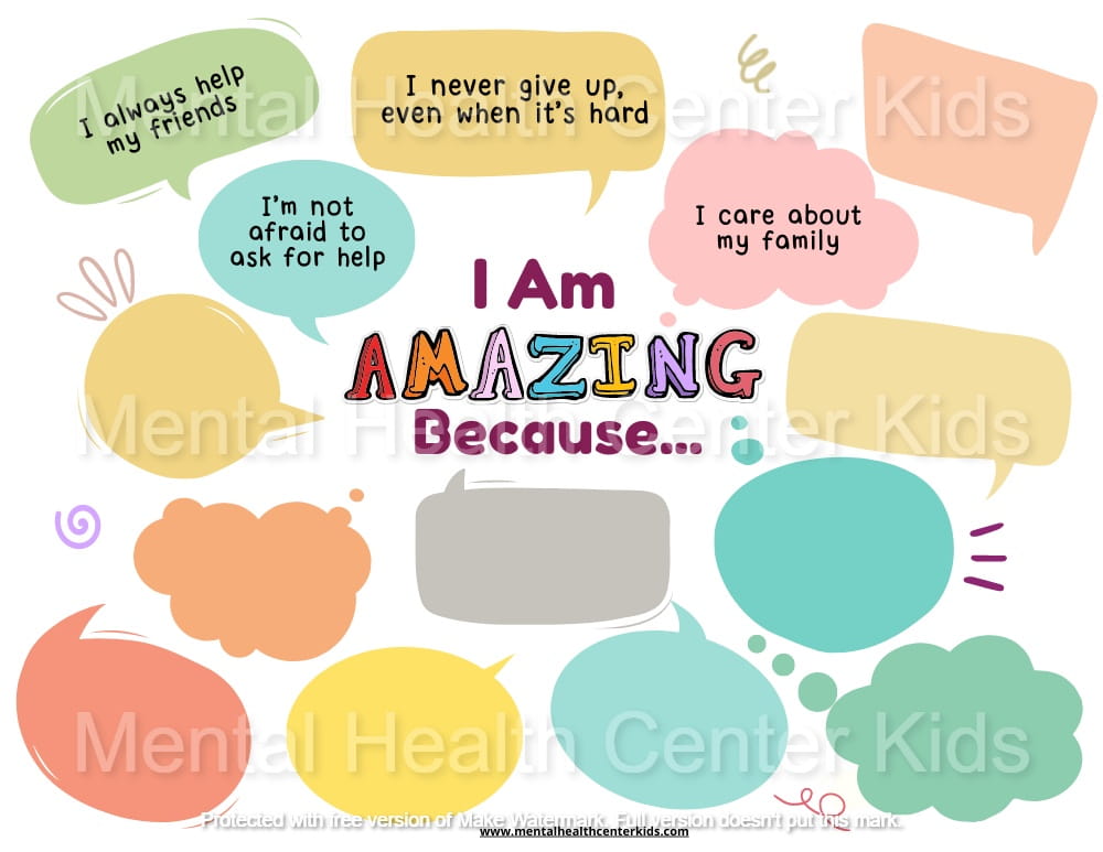 I Am Amazing Worksheet