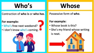 WHOS vs WHOSE ? | Whats the difference? | Learn with examples