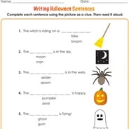 who turns out the lights on halloween worksheet