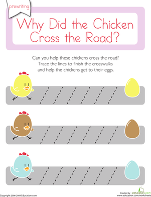 why did the chicken cross the road math worksheet answers