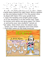 Wild, Wild West - Printables