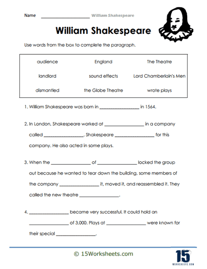 William Shakespeare Worksheets - 15 Worksheets Library