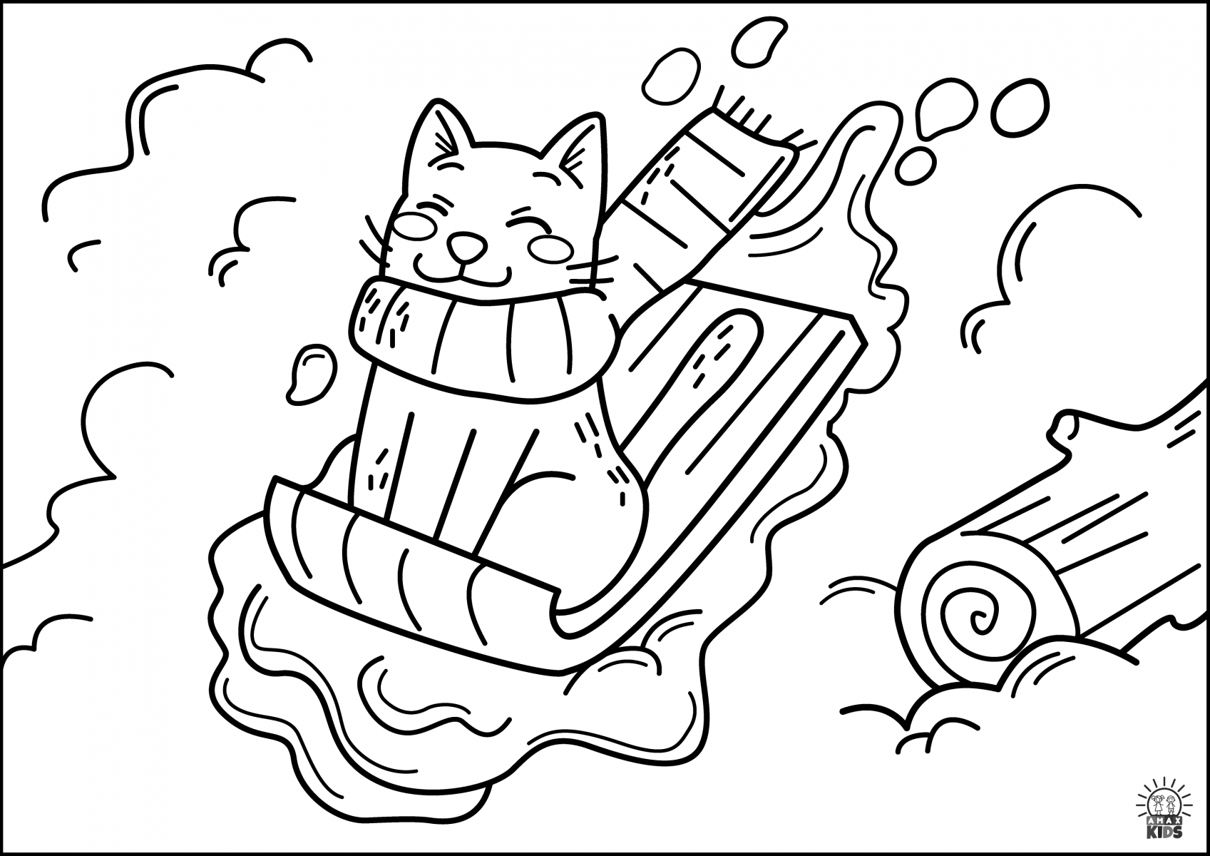 Printable winter coloring pages for kids | Amax Kids