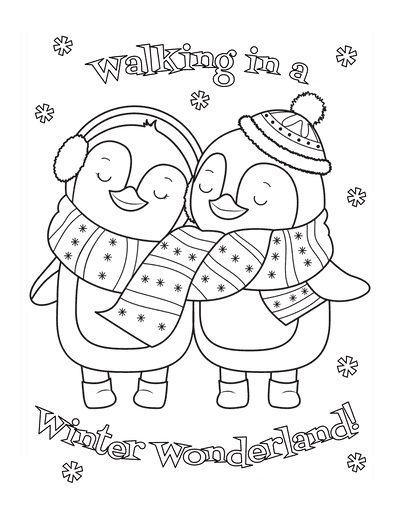 winter coloring worksheet