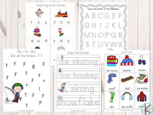 winter kindergarten worksheet
