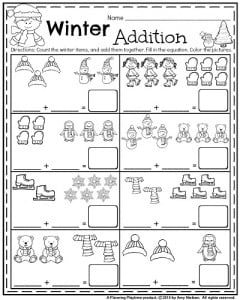 winter kindergarten worksheet