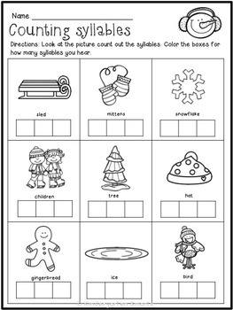 winter kindergarten worksheet
