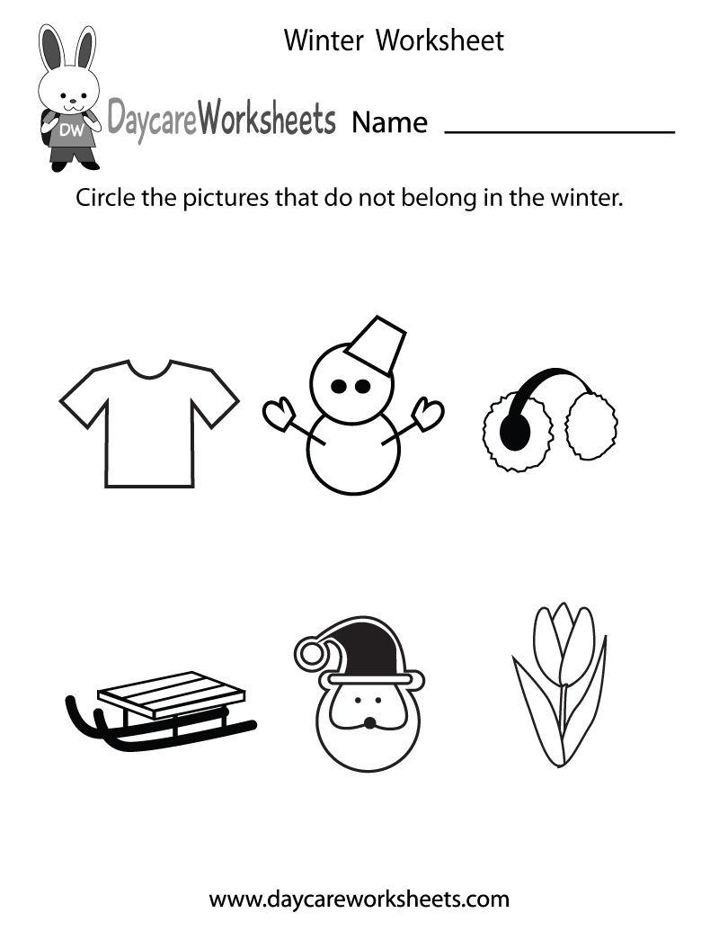 Winter Preschool Printables